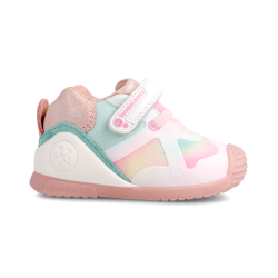 Παιδικό λευκό-ροζ casual παπούτσι Biomecanics 222129